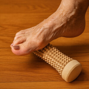 Drewniany masażer do stóp